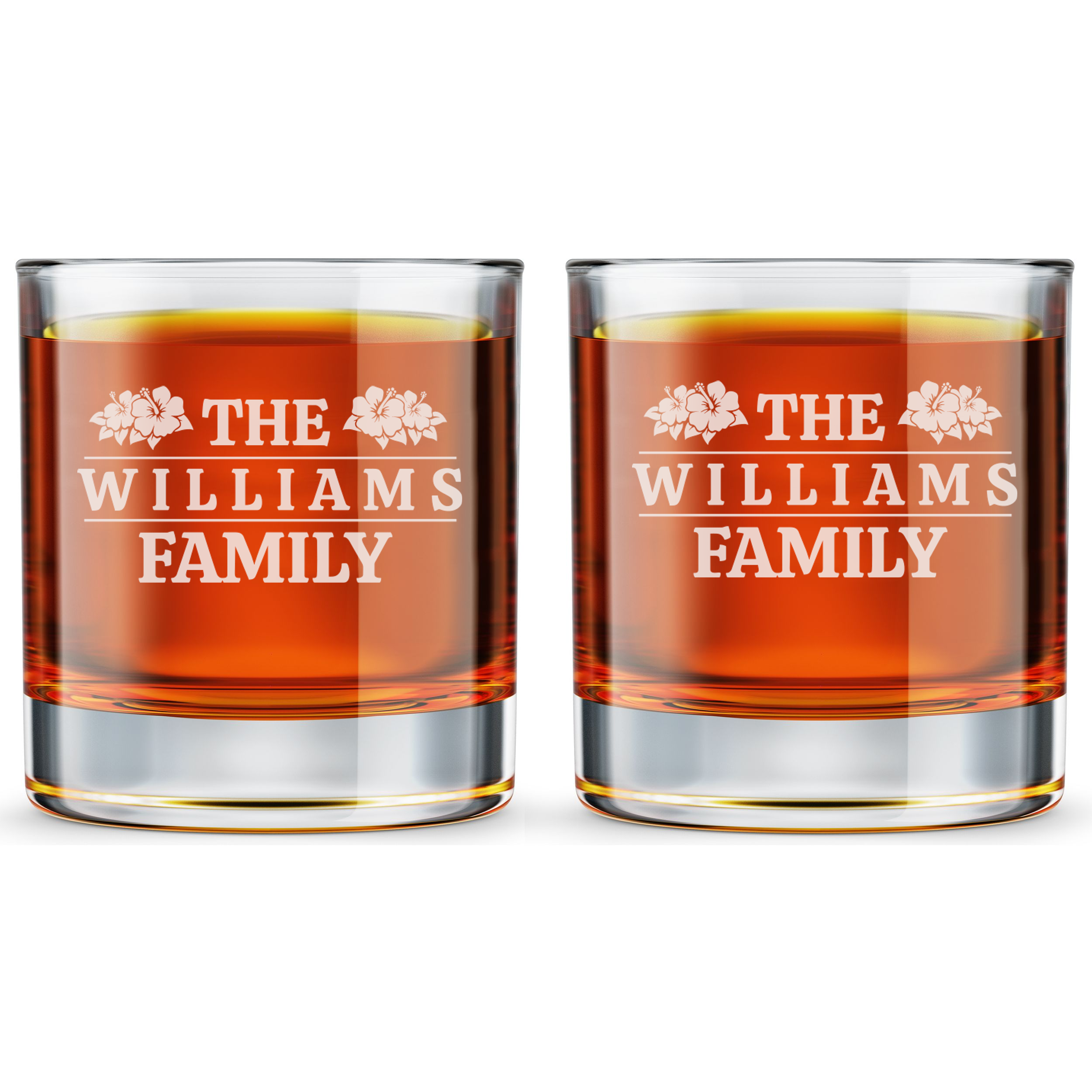 Personalized Monogram Whiskey Glass – Custom Engraved Old Fashioned Glass – 11 oz