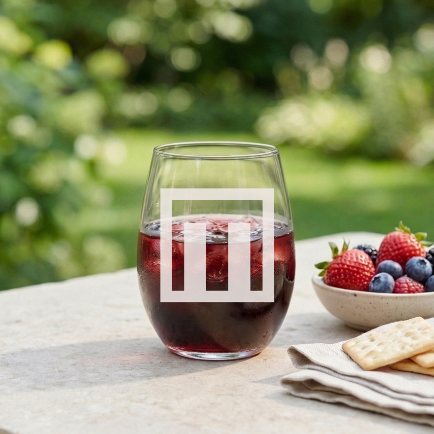 Personalized Gamer Themed Monogram Wine Glass Custom Engraved 15 oz Stemless Wine Glass