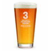 Personalized Pint Glass for Groomsmen Custom Engraved 16 oz Tall Pint Glass