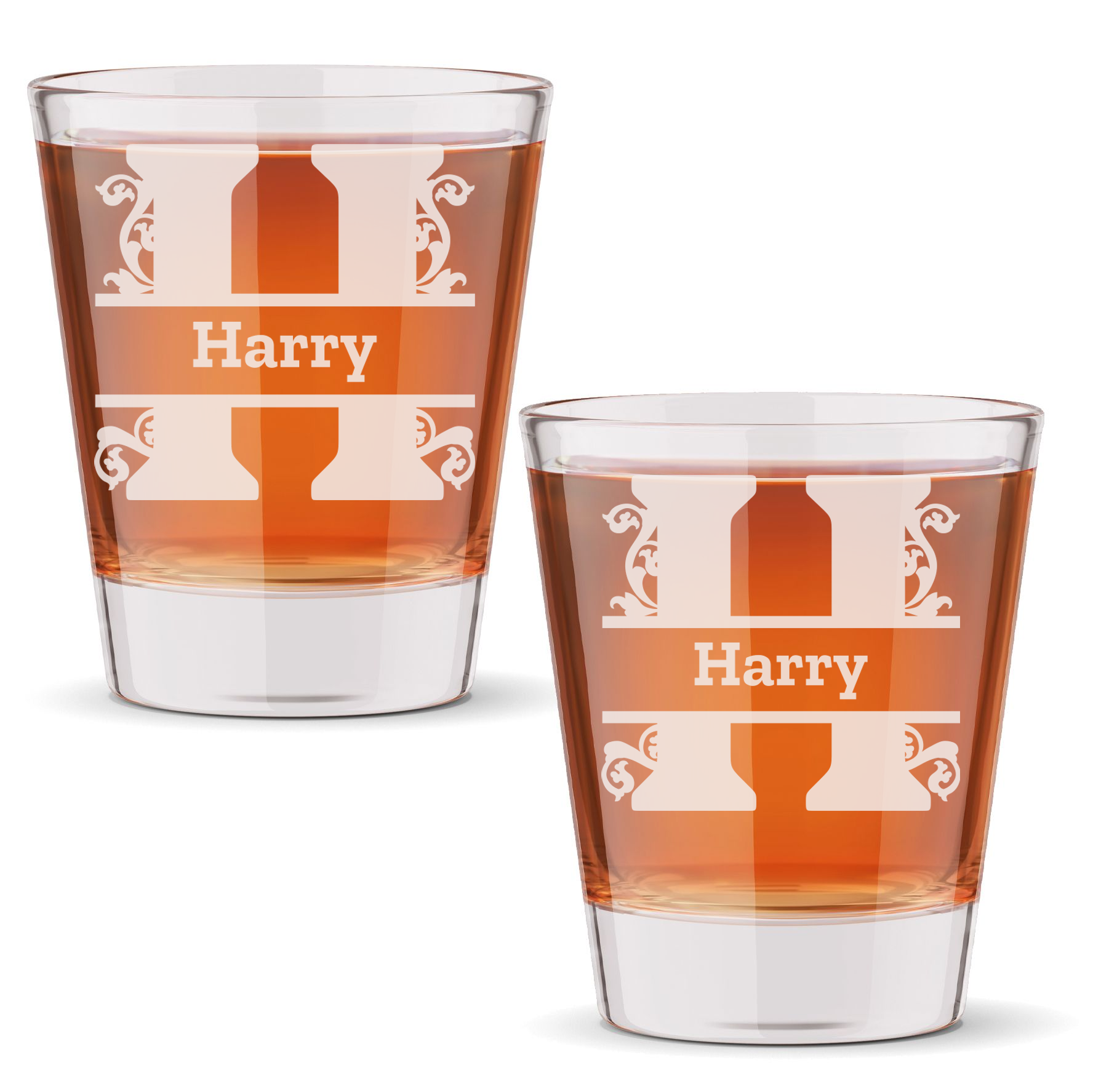 Personalized 1 Letter Monogram Shot Glass Custom Engraved 1.5 oz Shot Glass