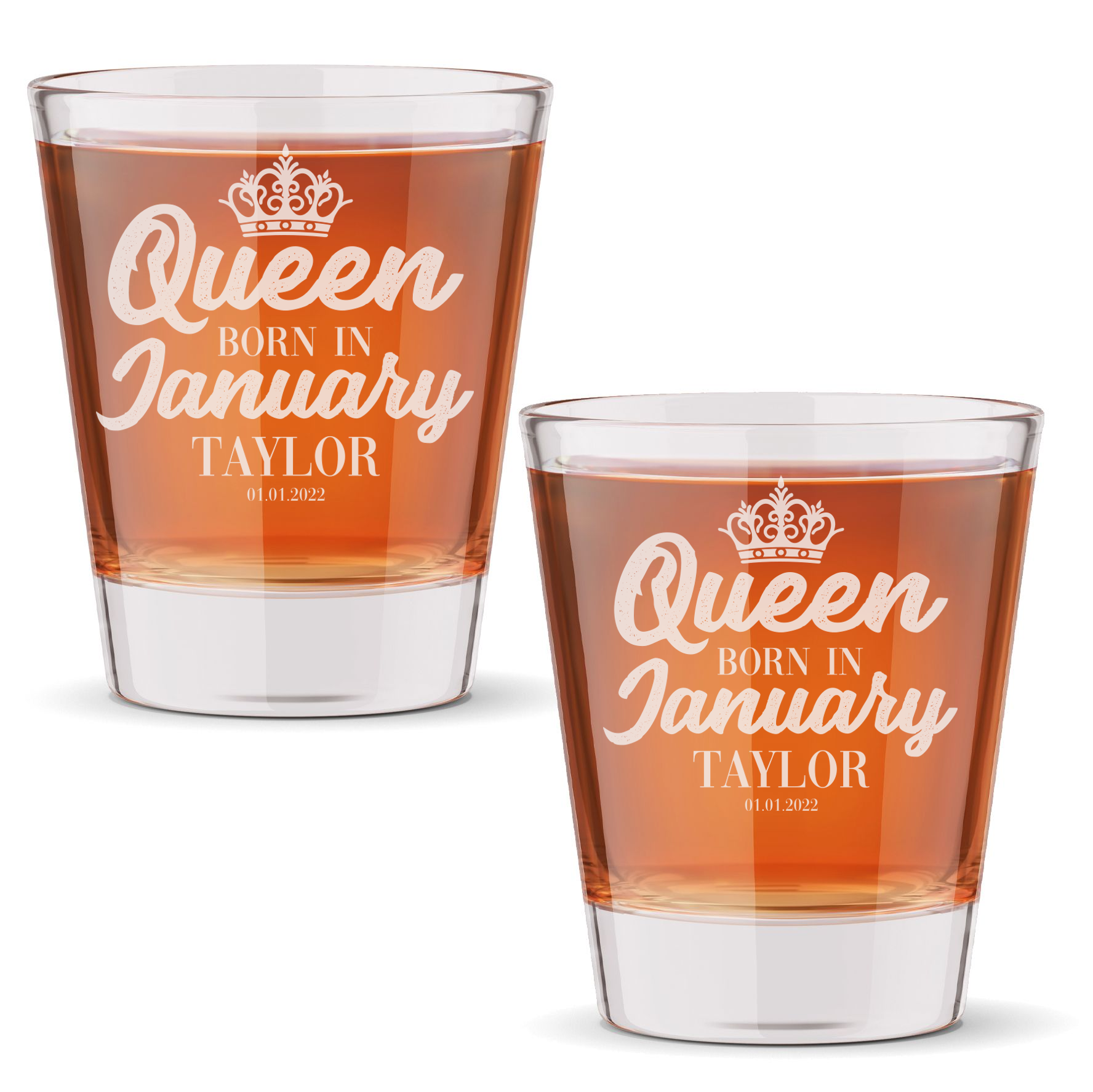Personalized Birthday Themed Shot Glass with Name Custom Engraved 1.5 oz Shot Glass