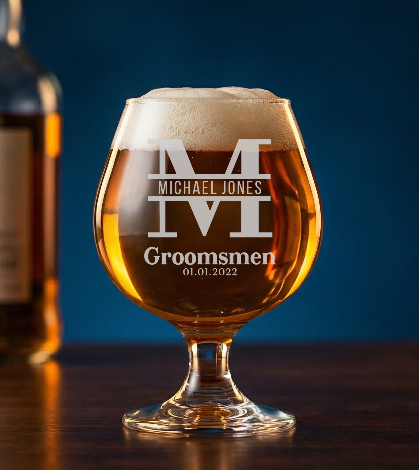Personalized Groomsmen Themed Snifter Custom Engraved 9 oz Snifter Glass