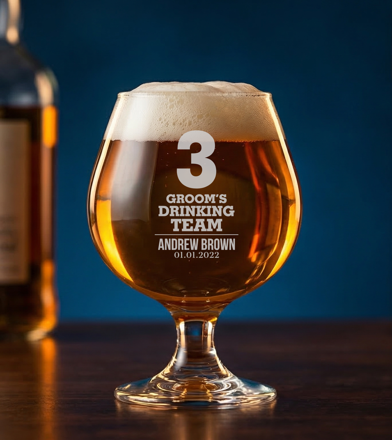 Personalized Snifter for Groomsmen Custom Engraved 9 oz Snifter Glass