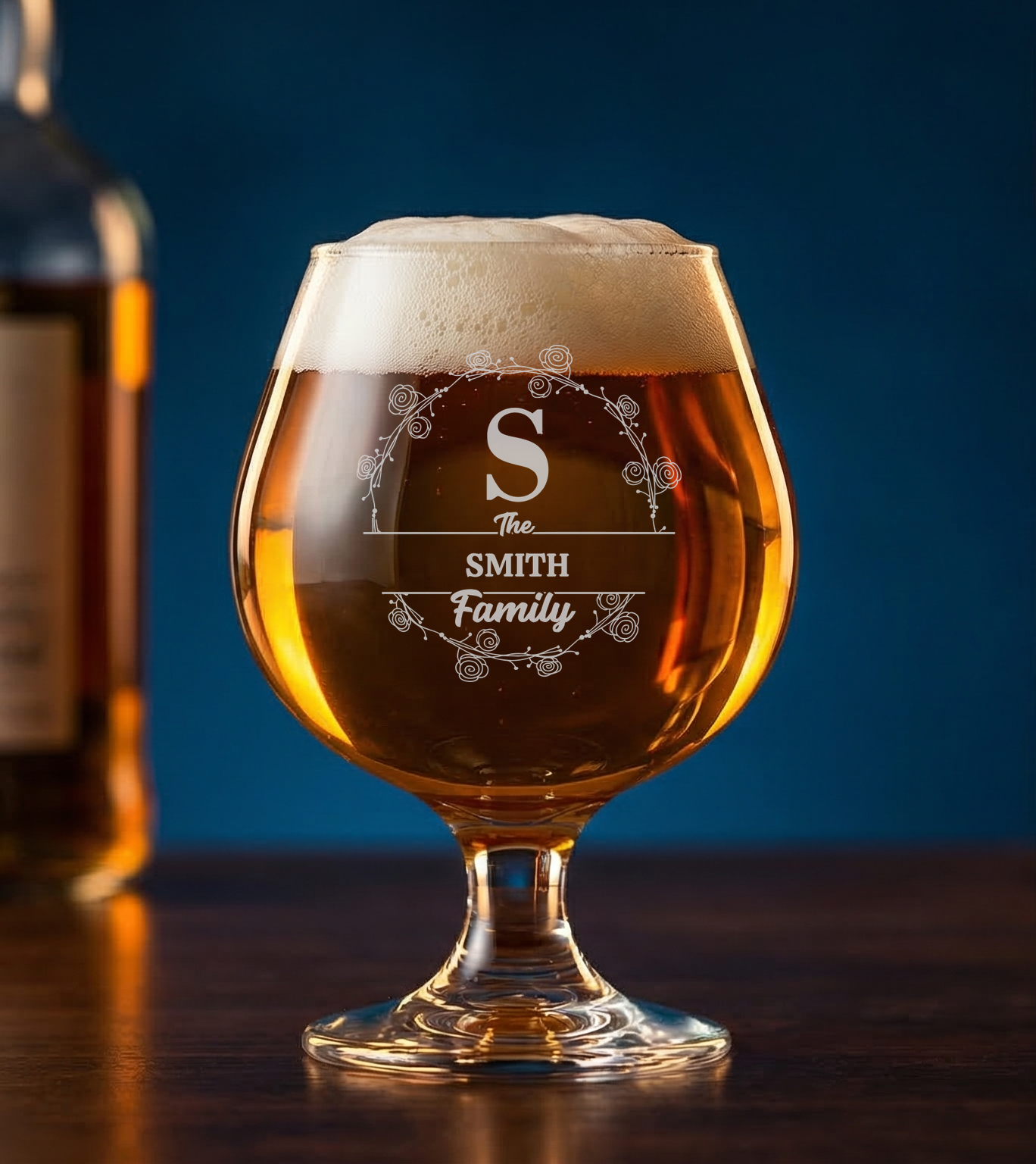 Personalized Snifter with Family Name Custom Engraved 9 oz Snifter Glass