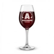 Personalized Birthday Themed Wine Glass Custom Engraved 13 oz Wine Glass