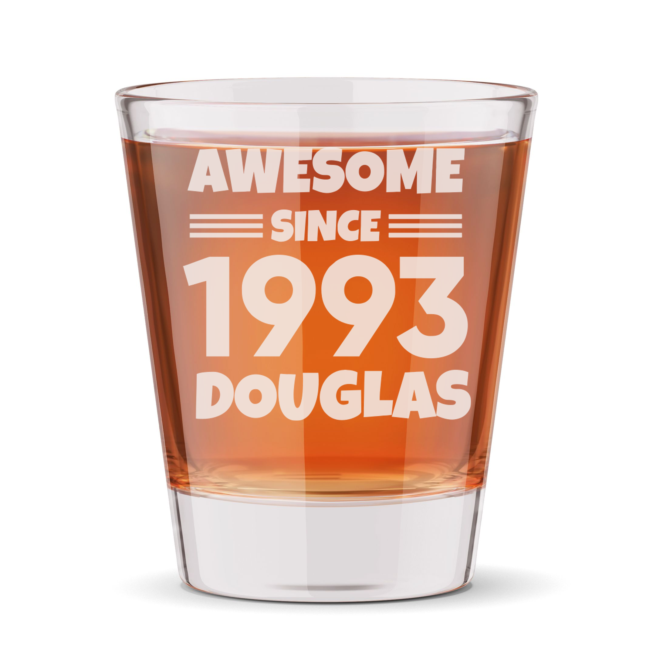 Personalized Birthday Themed Shot Glass Custom Engraved 1.5 oz Shot Glass