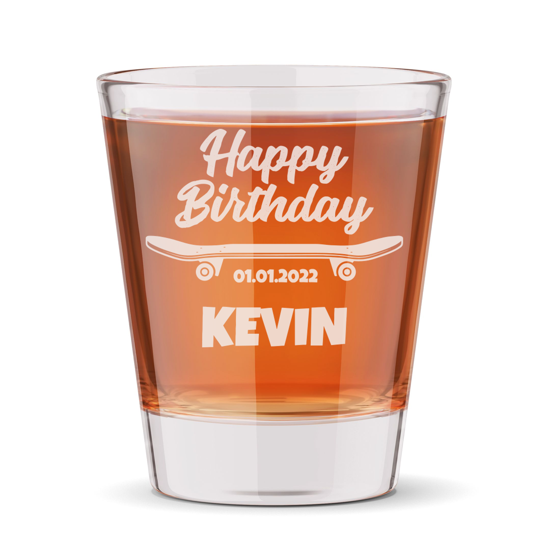 Personalized Birthday Themed Shot Glass Custom Engraved 1.5 oz Shot Glass