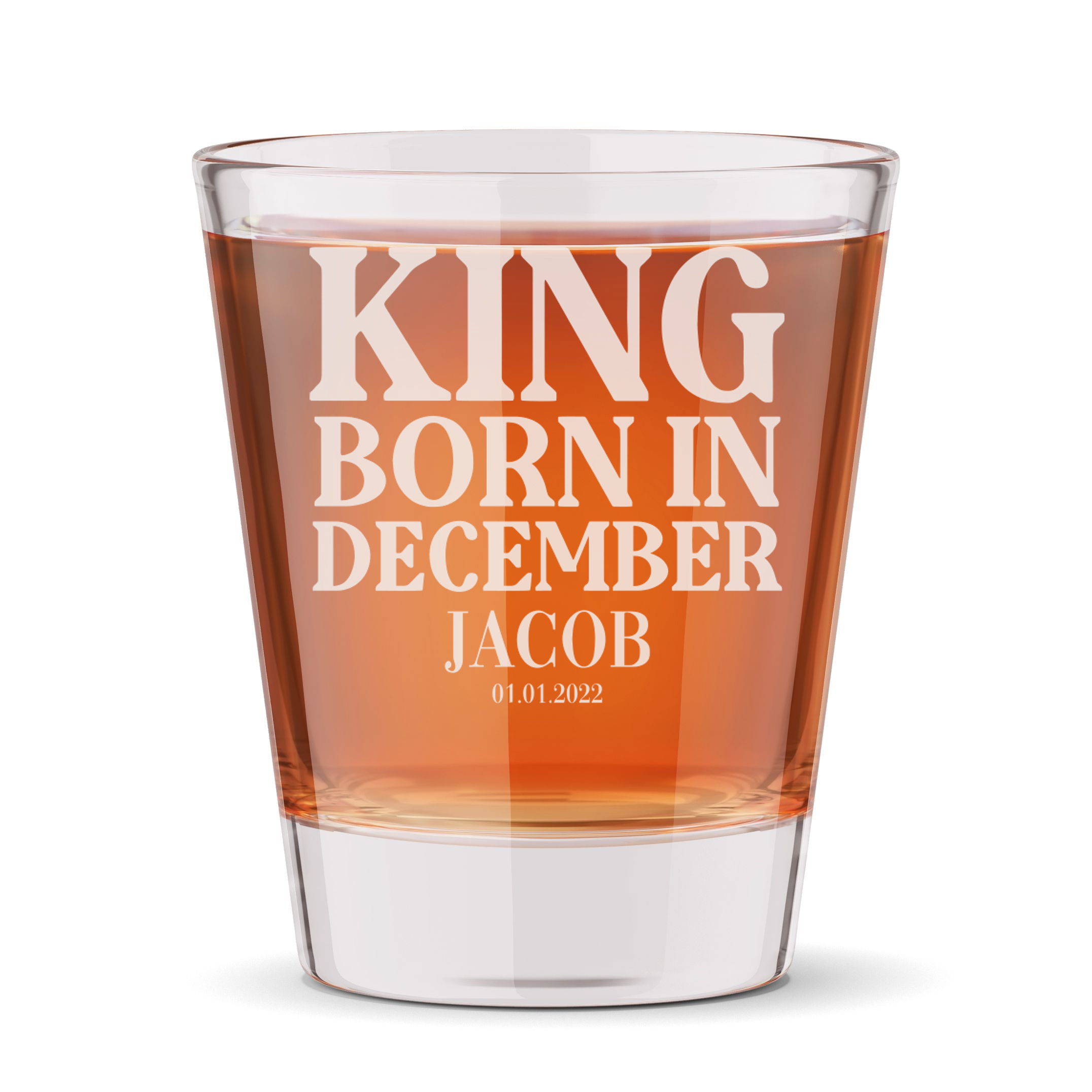 Personalized Birthday Themed Shot Glass Custom Engraved 1.5 oz Shot Glass