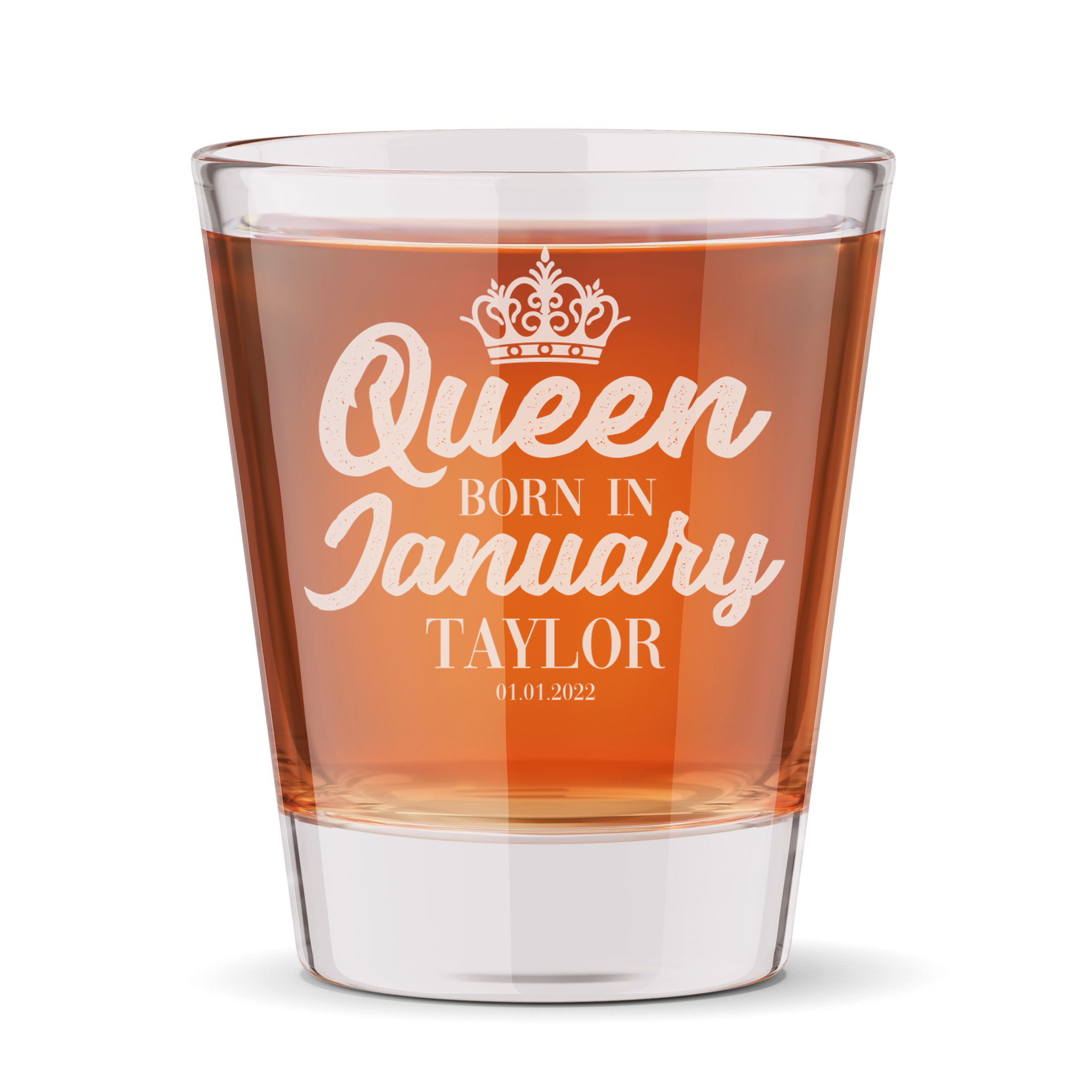 Personalized Birthday Themed Shot Glass with Name Custom Engraved 1.5 oz Shot Glass