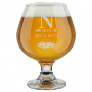 Personalized Bridesmaid Themed Snifter Custom Engraved 9 oz Snifter Glass