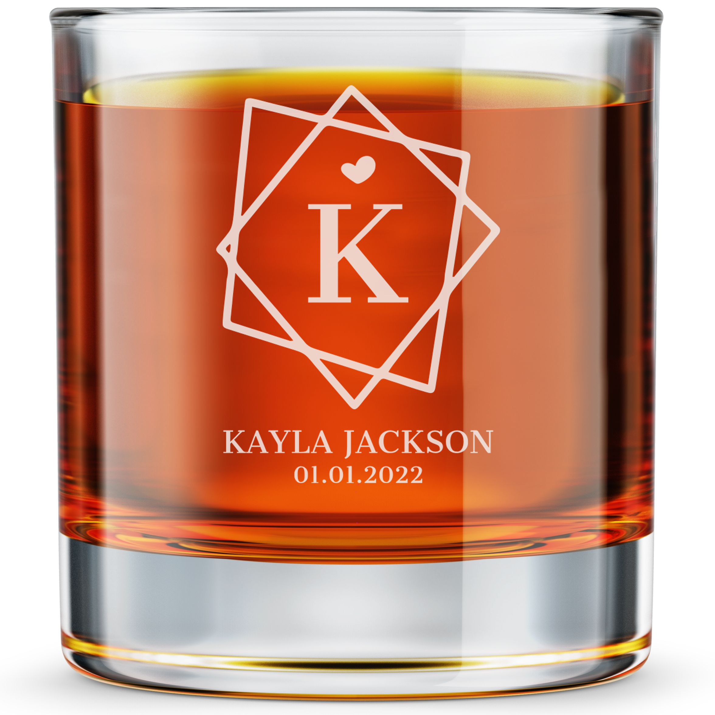 Personalized Bridesmaid Themed Whiskey Glass Custom Engraved Old Fashioned Glass 11 oz