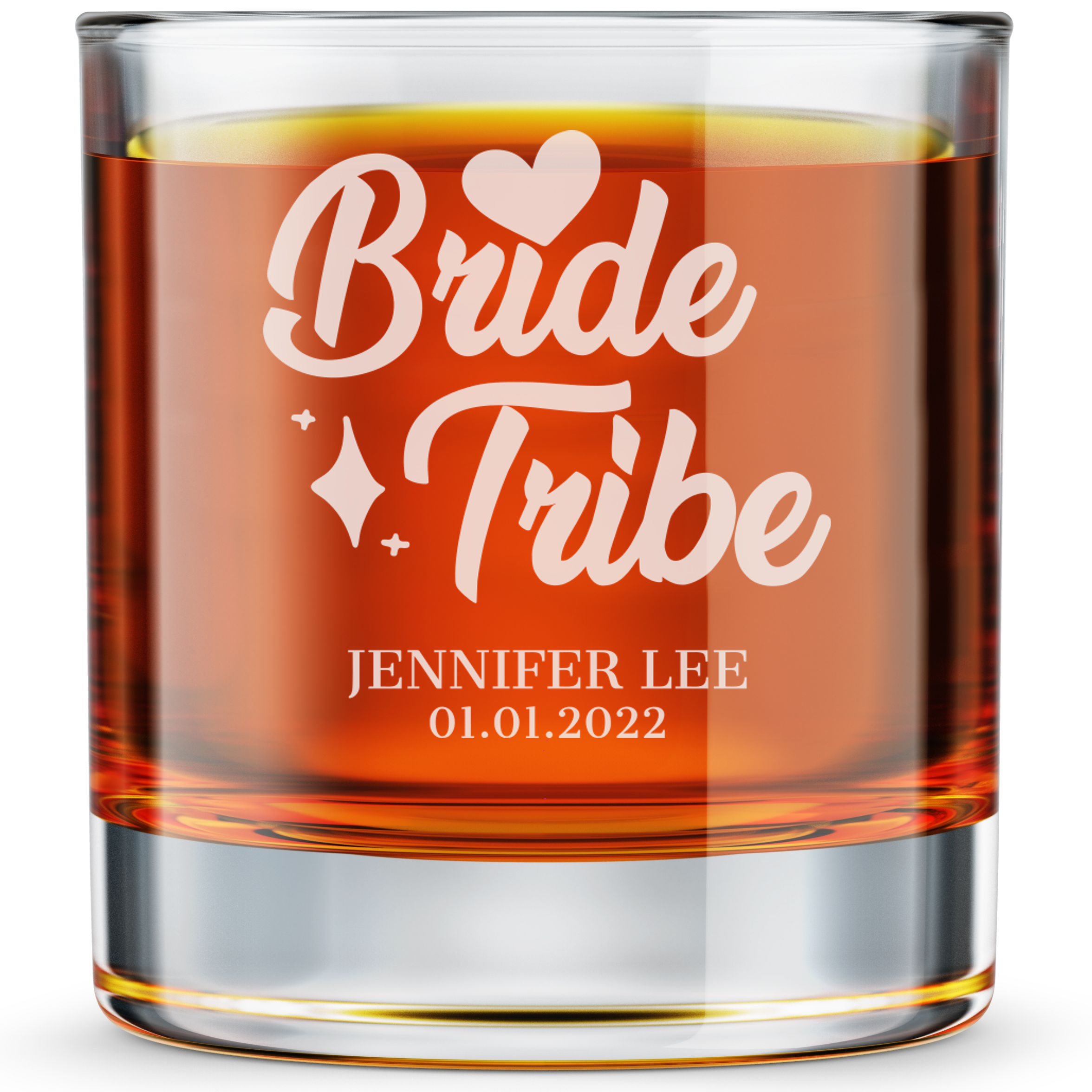 Personalized Bridesmaid Themed Whiskey Glass Custom Engraved Old Fashioned Glass 11 oz
