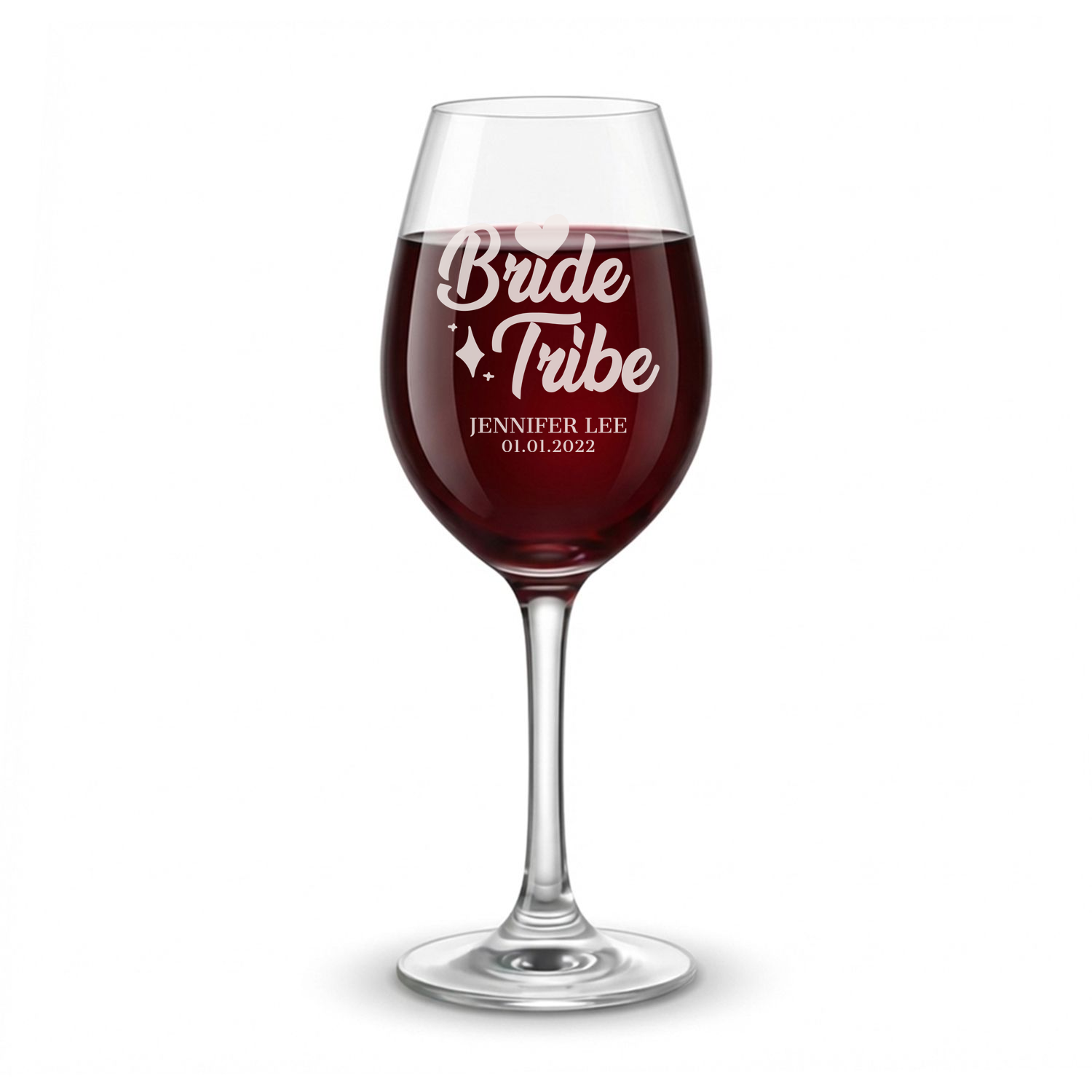 Personalized Bridesmaid Themed Wine Glass Custom Engraved 13 oz Wine Glass