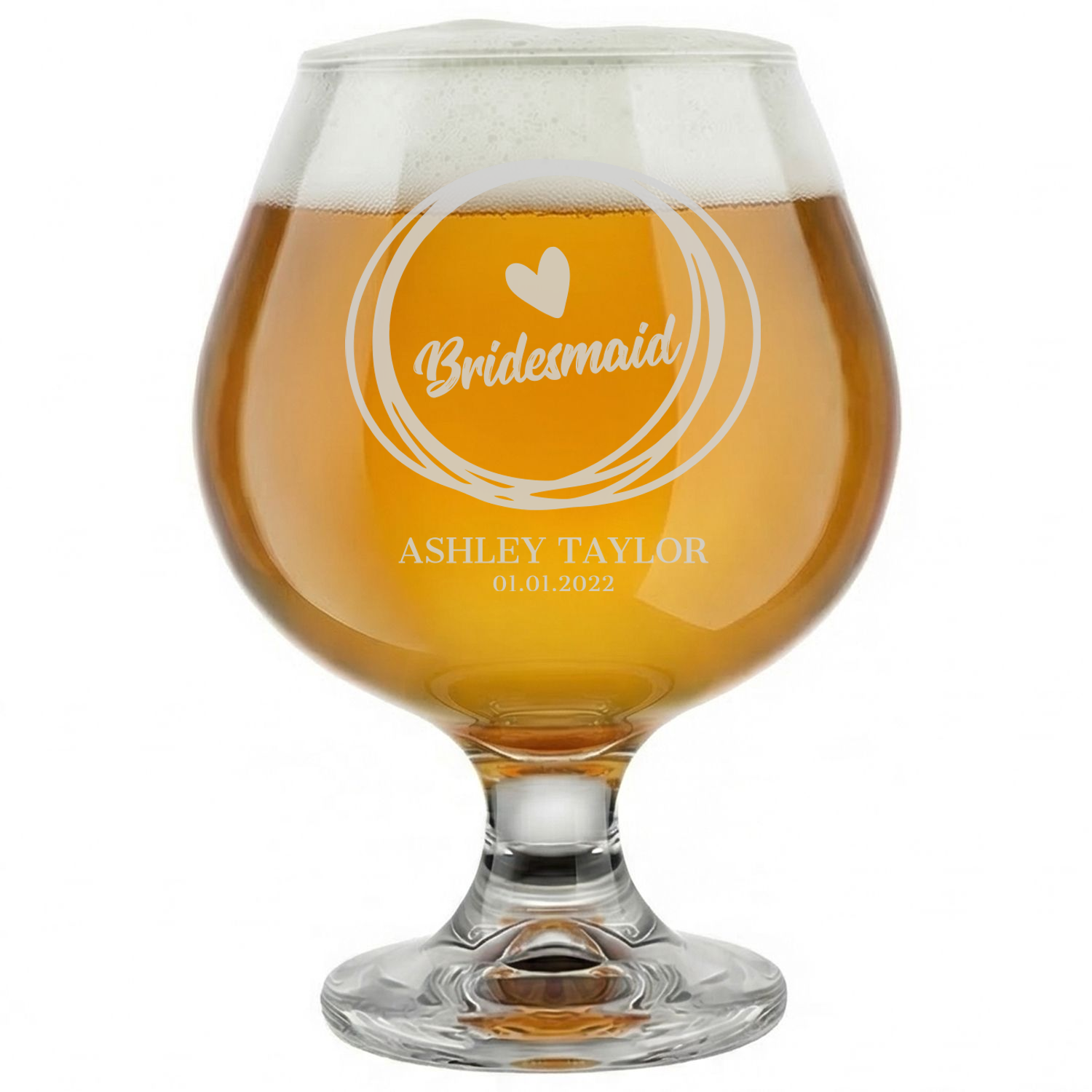 Personalized Snifter for Bridesmaid Custom Engraved 9 oz Snifter Glass