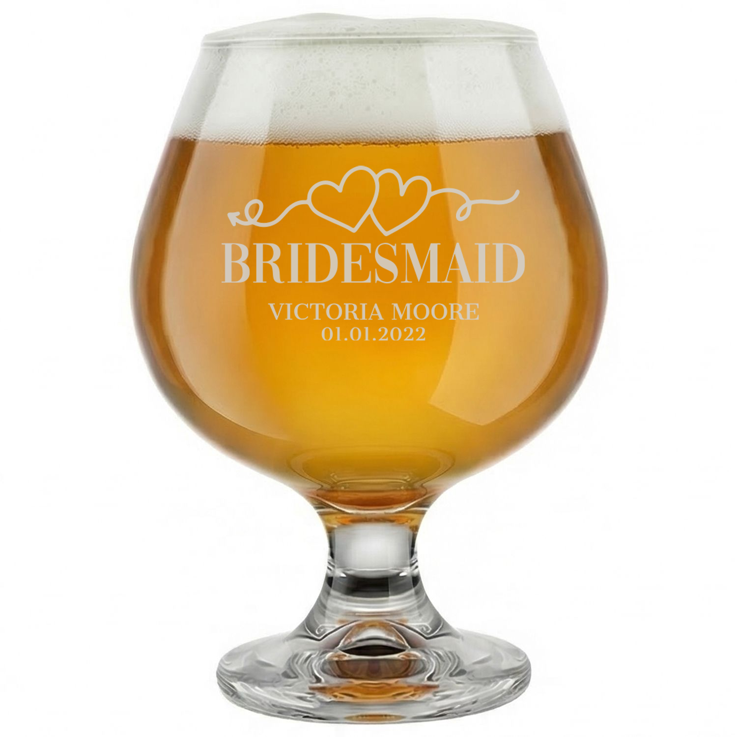 Personalized Snifter for Bridesmaid Custom Engraved 9 oz Snifter Glass