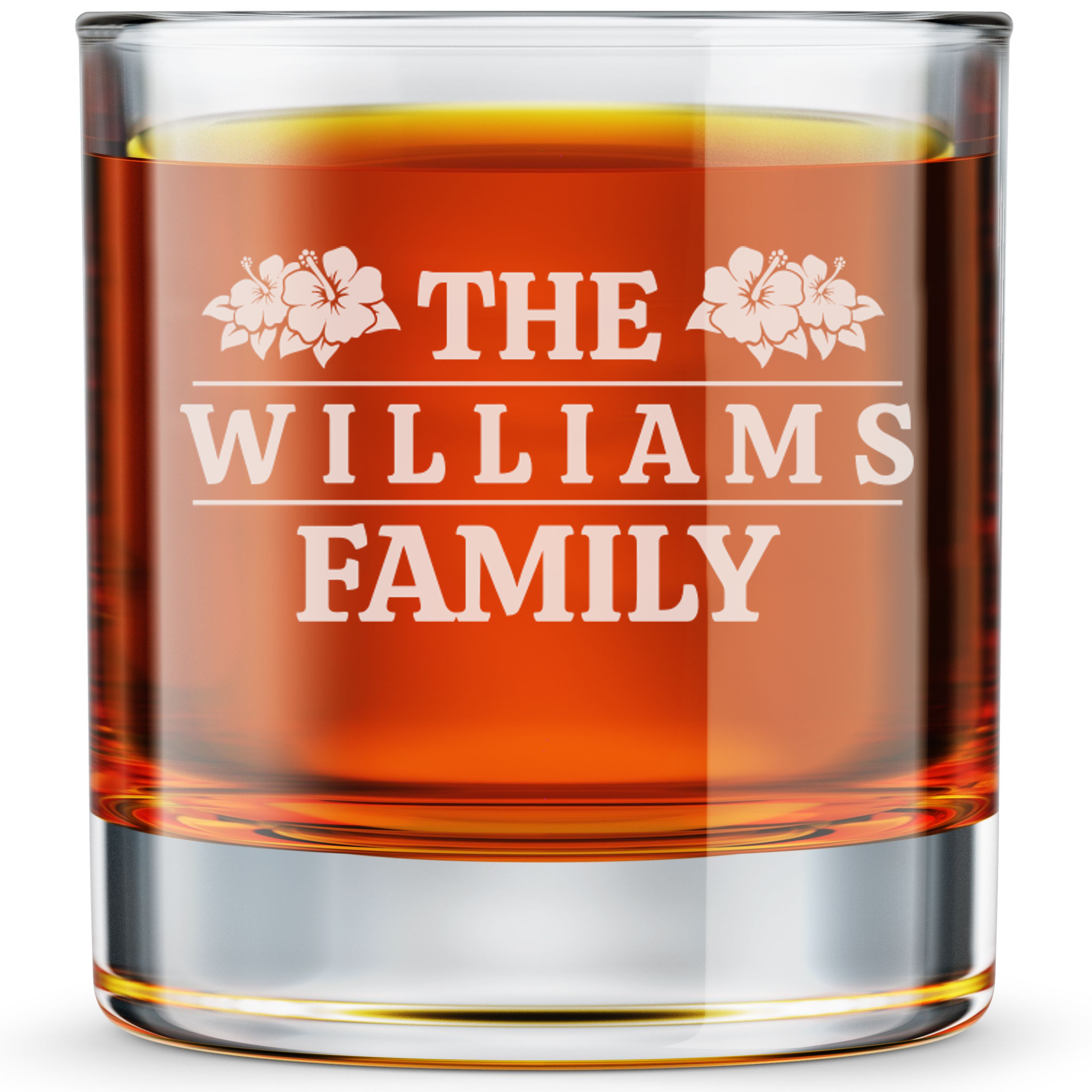 Personalized Monogram Whiskey Glass – Custom Engraved Old Fashioned Glass – 11 oz