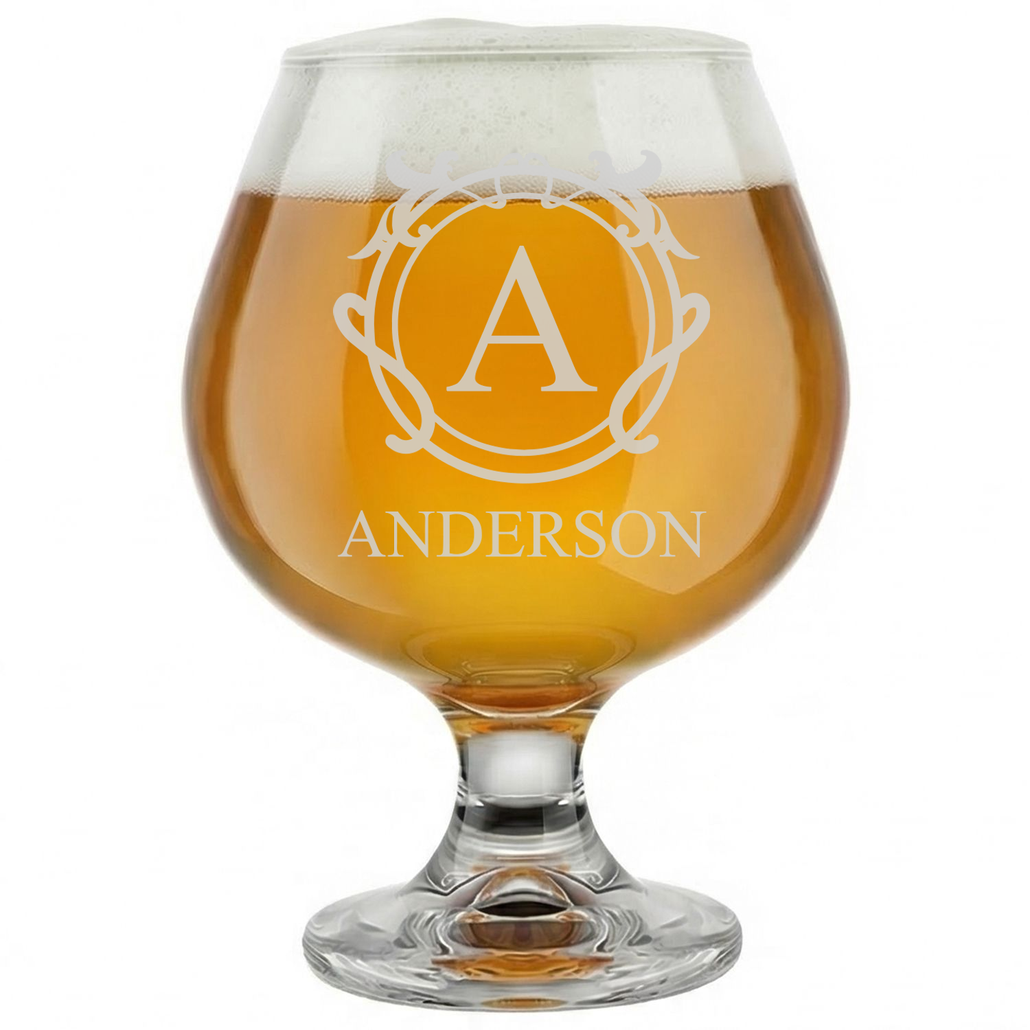 Personalized Snifter with Family Name Custom Engraved 9 oz Snifter Glass
