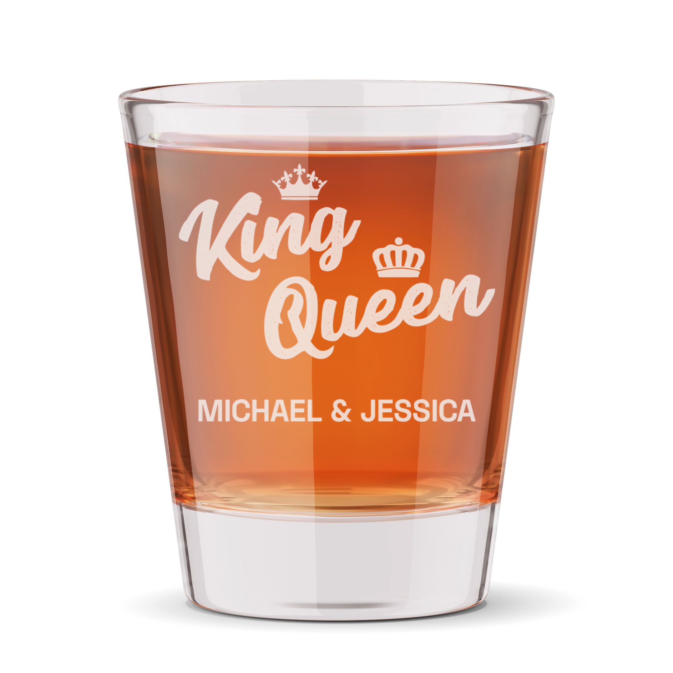 Personalized Shot Glass with Surname Custom Engraved 1.5 oz Shot Glass