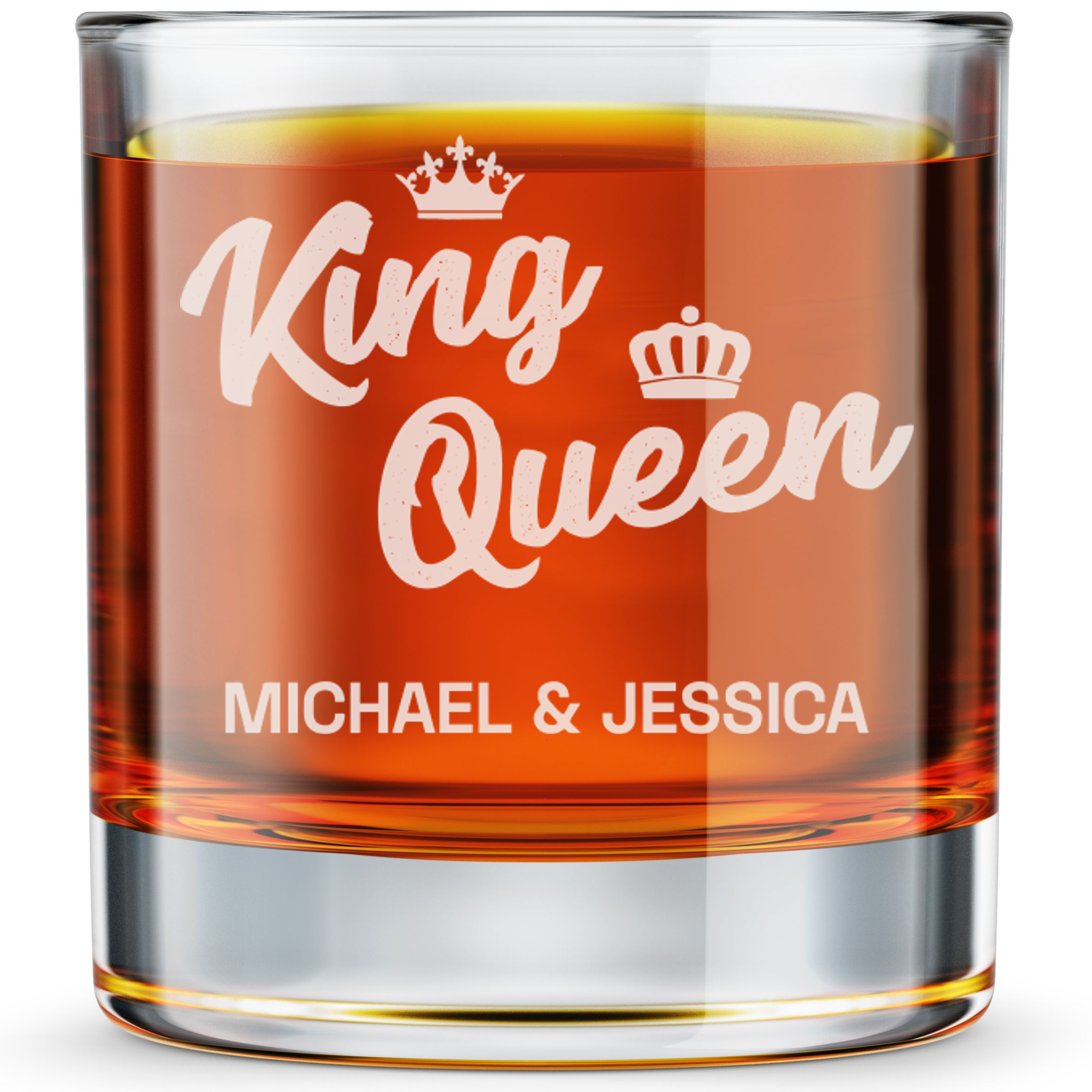 Personalized Monogram Whiskey Glass – Custom Engraved Old Fashioned Glass – 11 oz