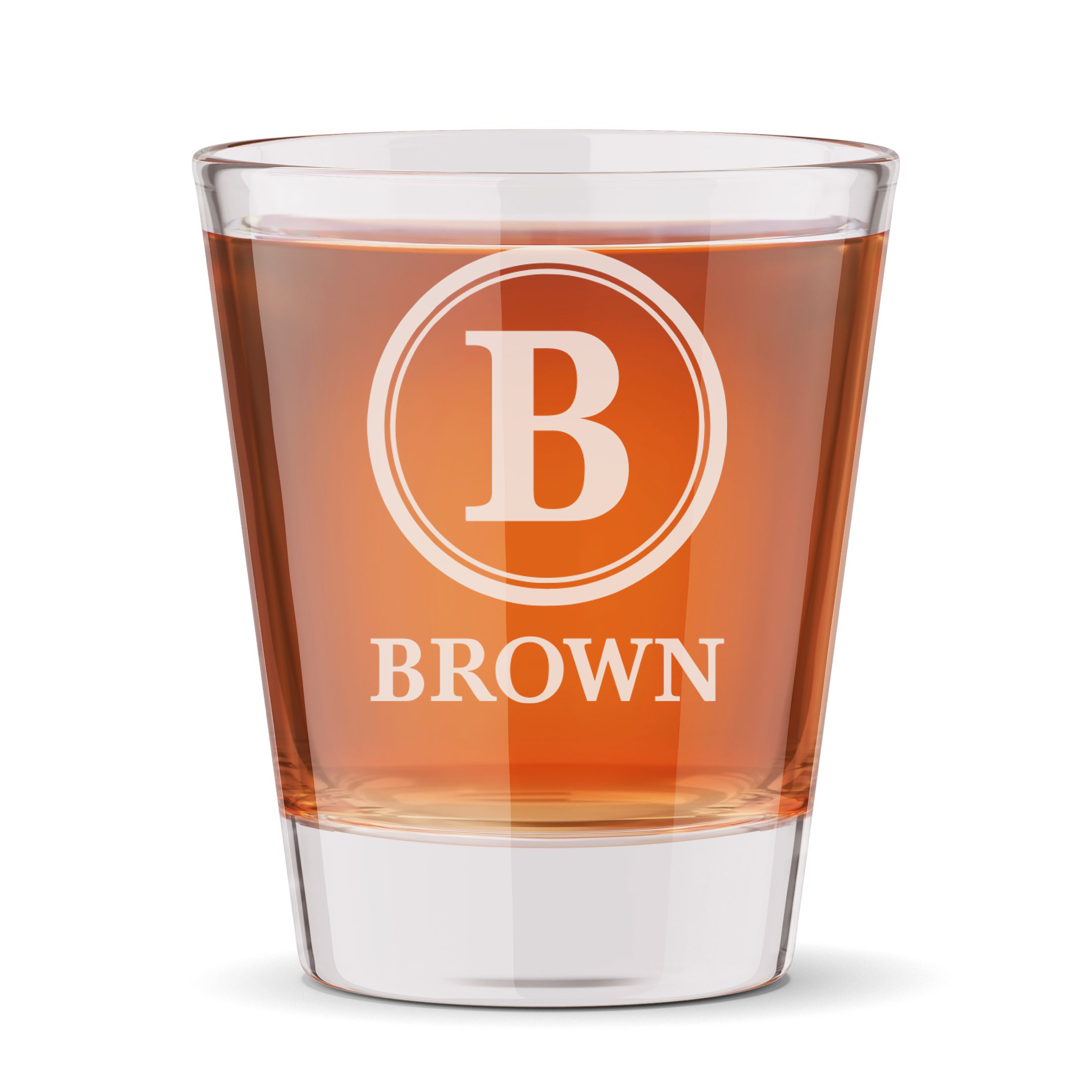Personalized Shot Glass with Family Name Custom Engraved 1.5 oz Shot Glass