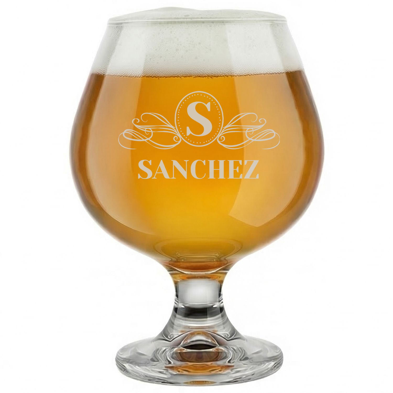 Personalized Snifter with Family Name Custom Engraved 9 oz Snifter Glass
