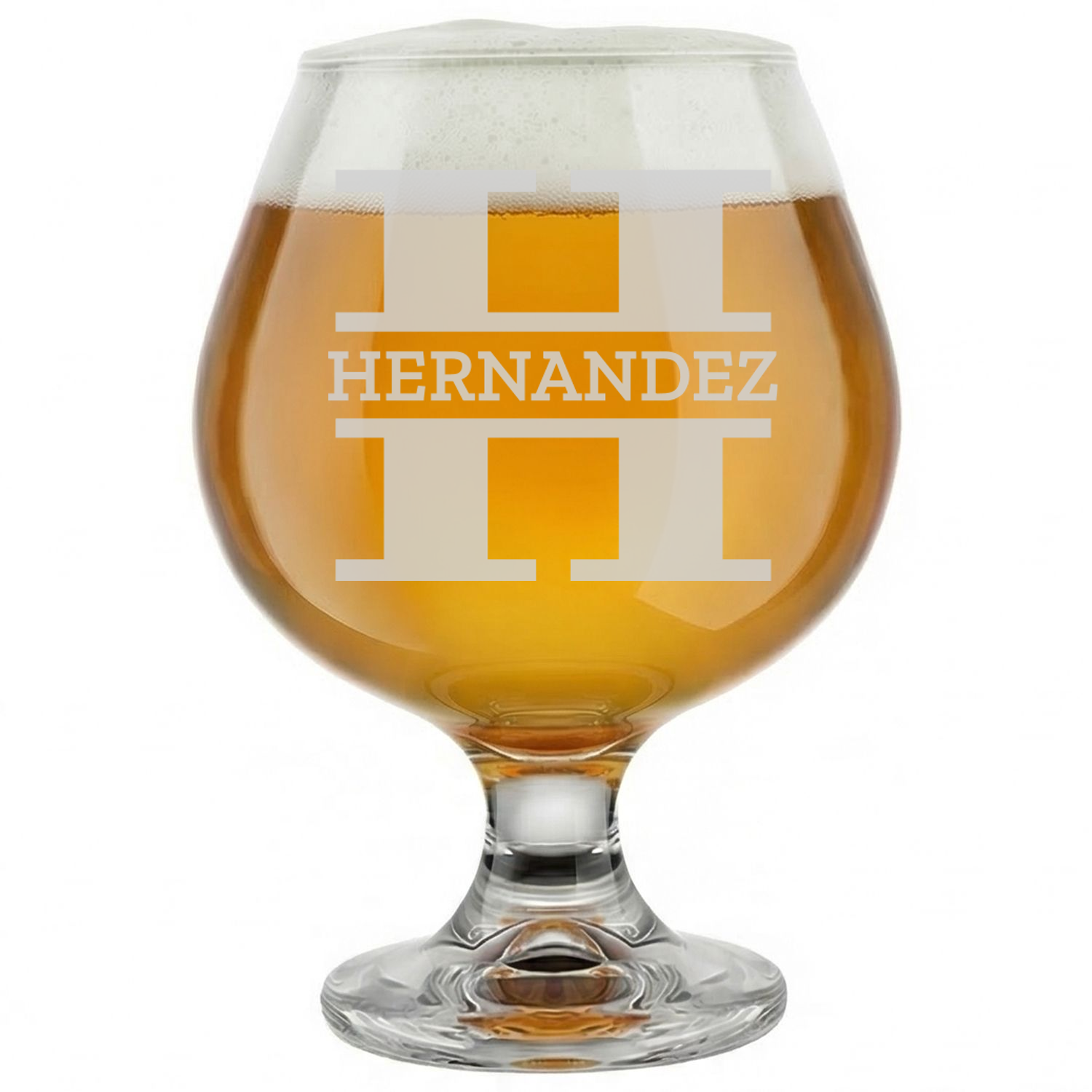 Personalized Snifter with Surname Custom Engraved 9 oz Snifter Glass