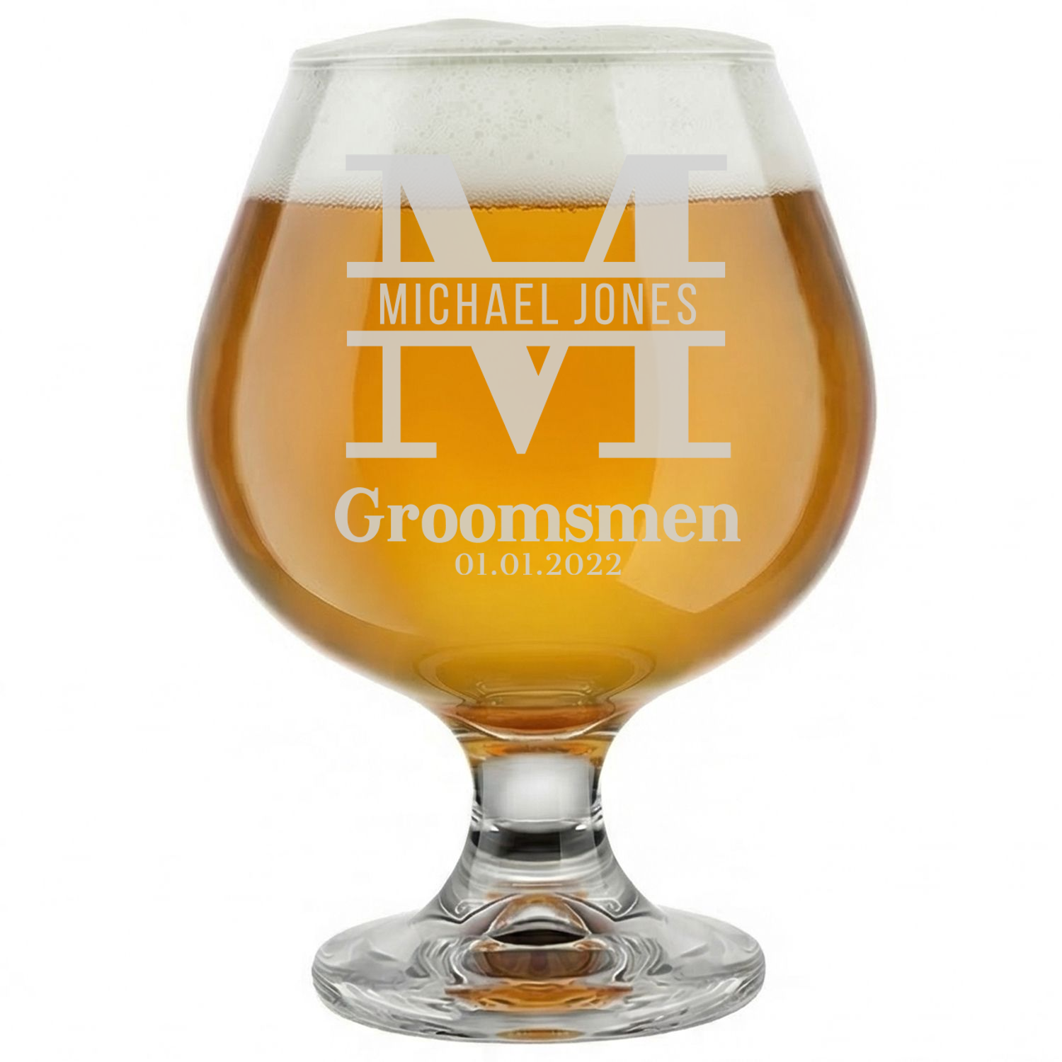 Personalized Groomsmen Themed Snifter Custom Engraved 9 oz Snifter Glass