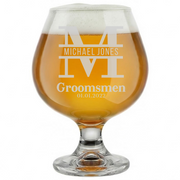 Personalized Groomsmen Themed Snifter Custom Engraved 9 oz Snifter Glass