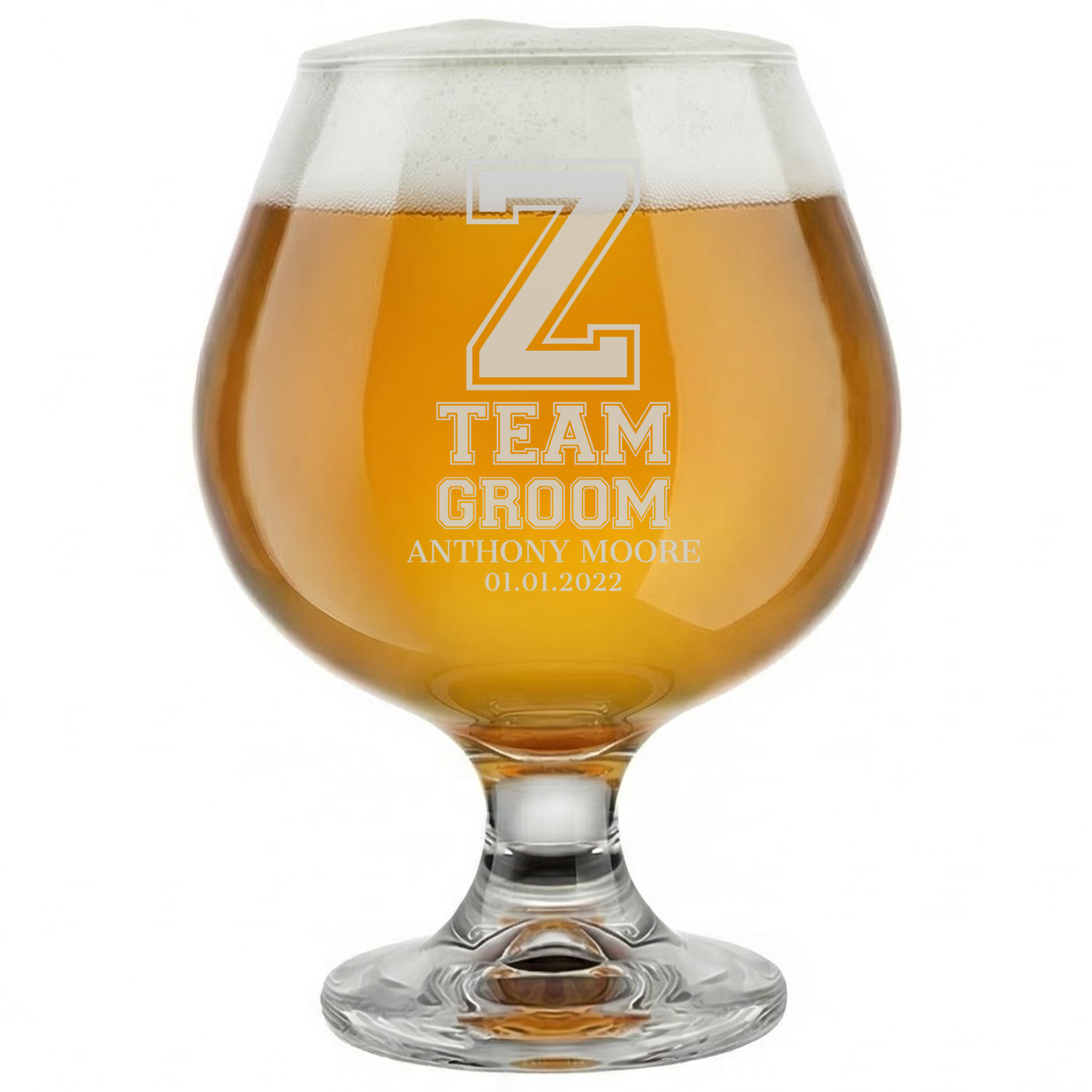 Personalized Groomsmen Themed Snifter Custom Engraved 9 oz Snifter Glass