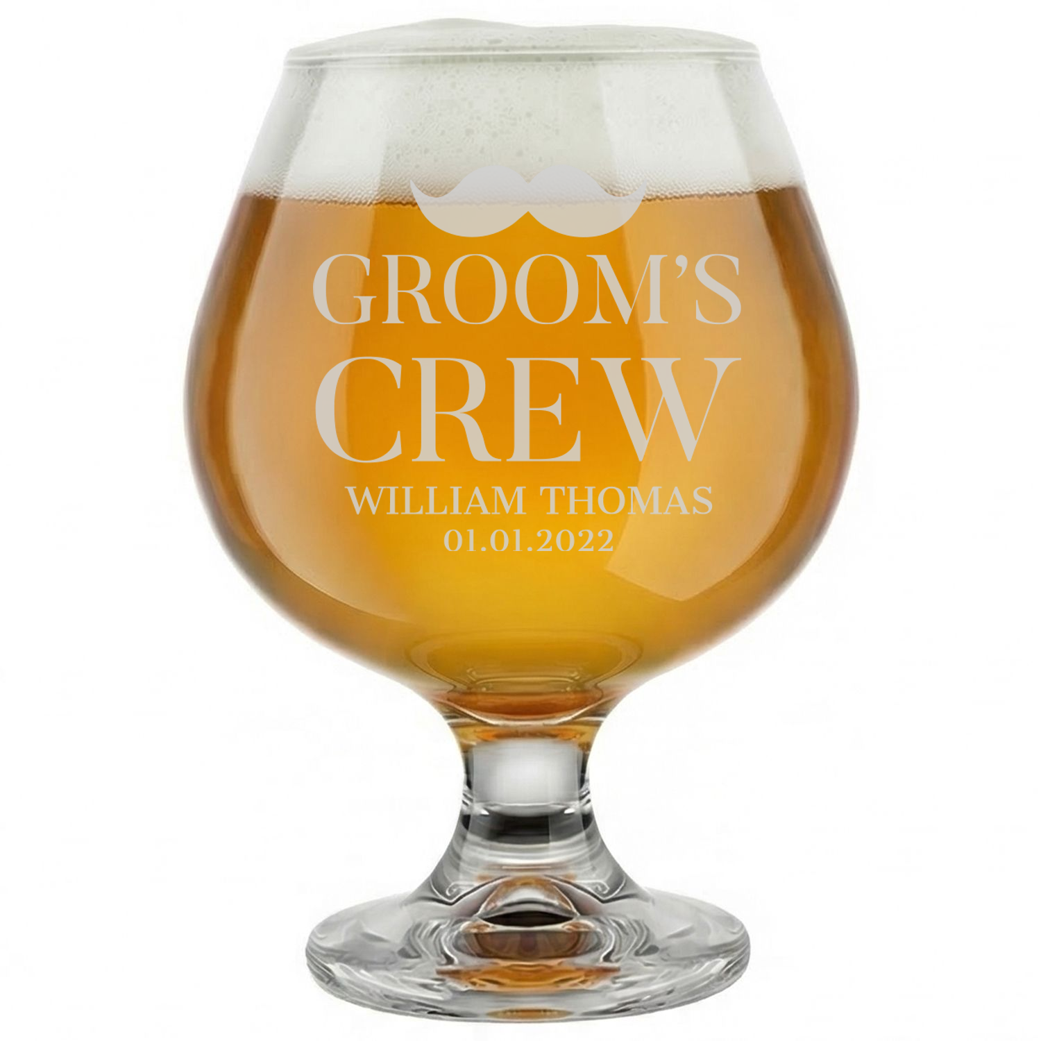 Personalized Groomsmen Themed Snifter Custom Engraved 9 oz Snifter Glass