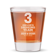 Personalized Shot Glass for Groomsmen Custom Engraved 1.5 oz Shot Glass