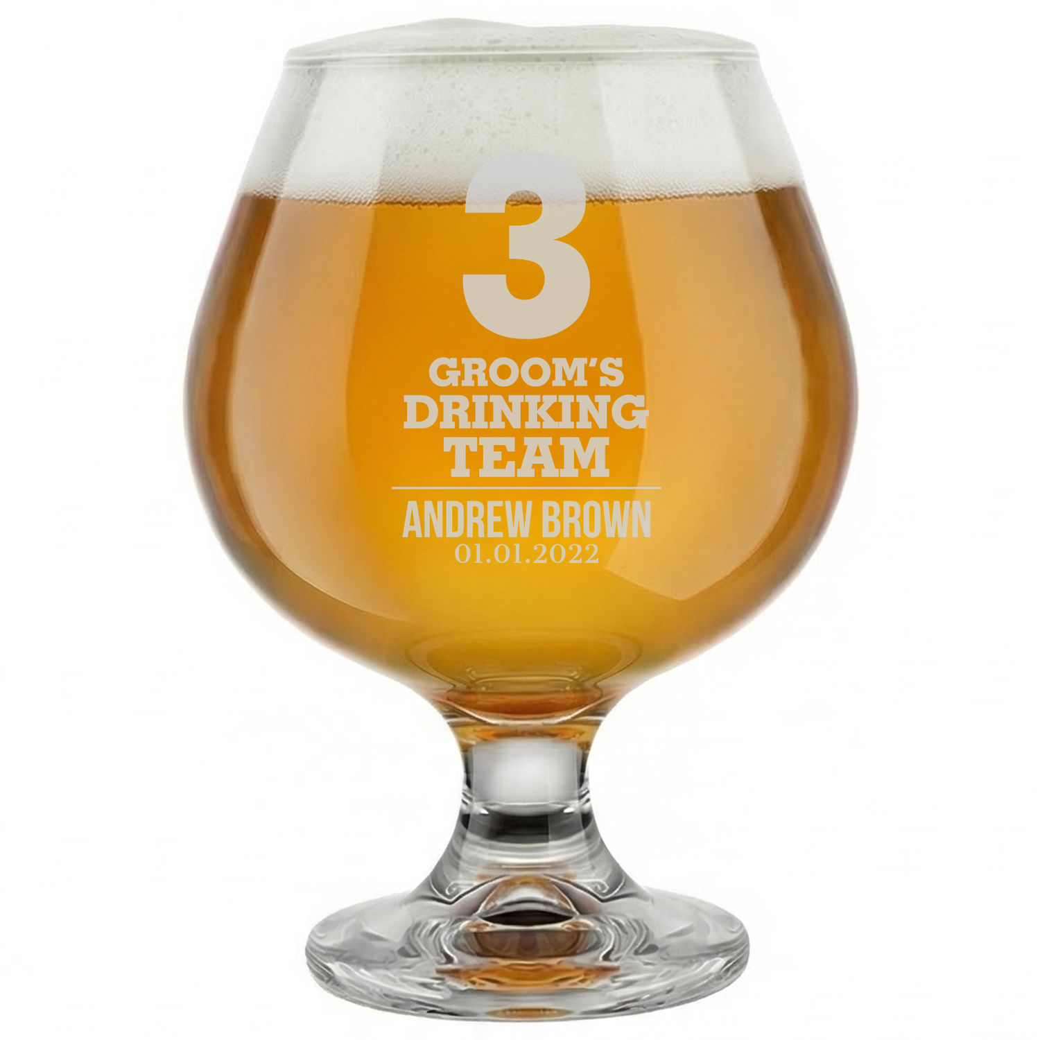 Personalized Snifter for Groomsmen Custom Engraved 9 oz Snifter Glass