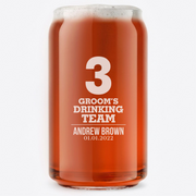Personalized Beer Can for Groomsmen Custom Engraved 16 oz Beer Can Glass