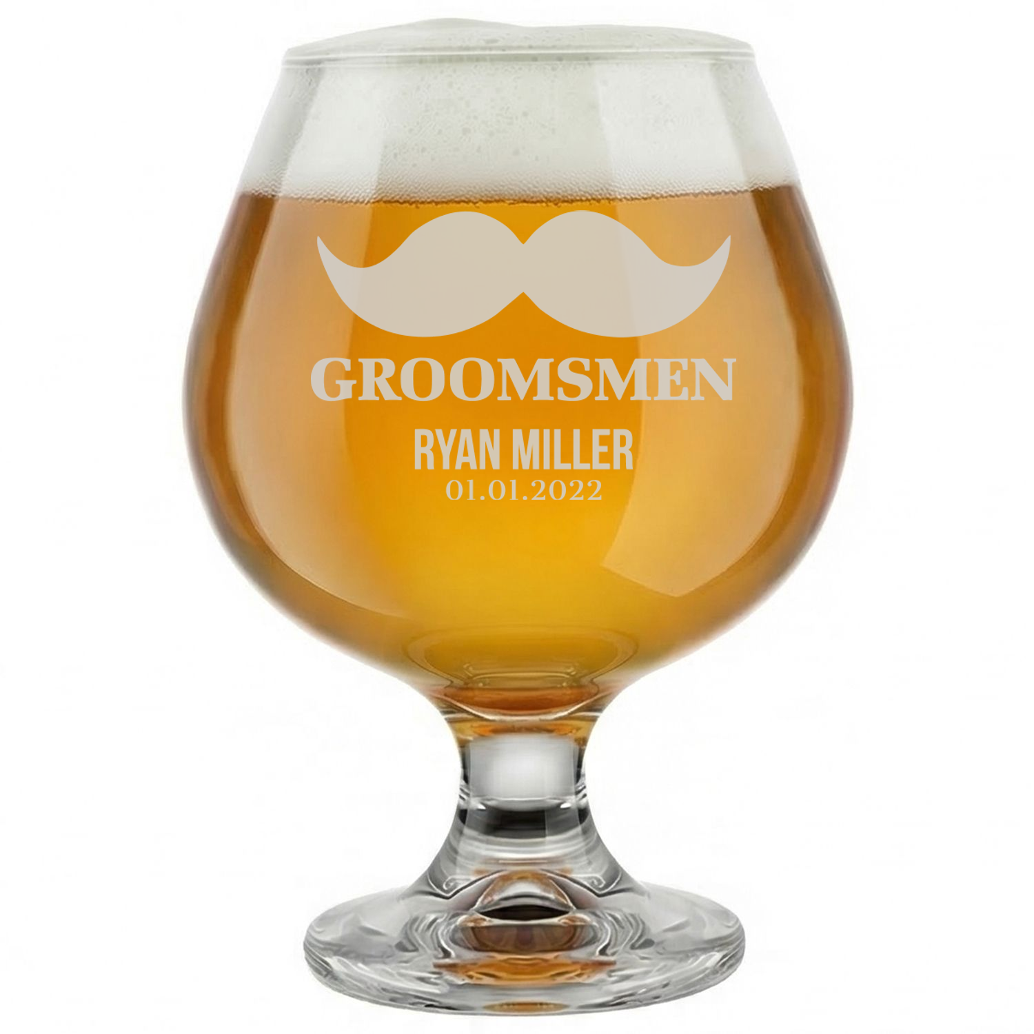 Personalized Snifter for Groomsmen Custom Engraved 9 oz Snifter Glass