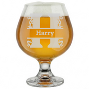 Personalized 1 Letter Monogram Snifter Custom Engraved 9 oz Snifter Glass