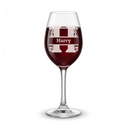 Personalized 1 Letter Monogram Wine Glass Custom Engraved 13 oz Wine Glass