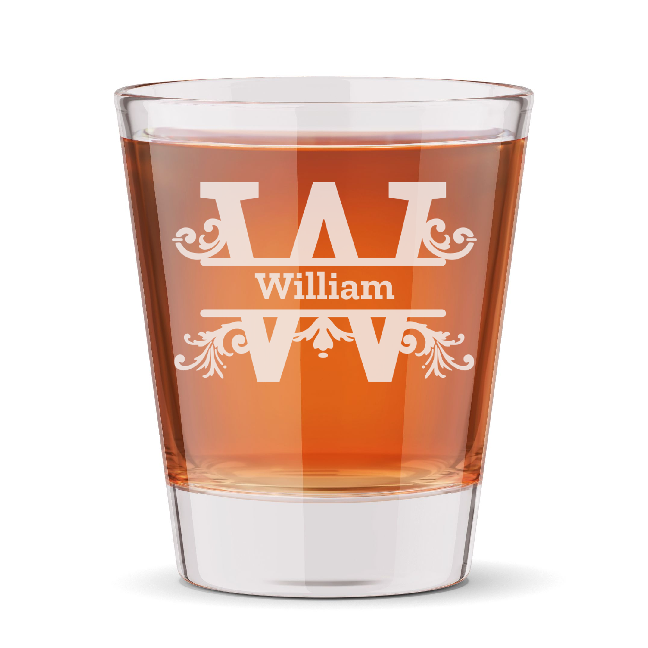 Personalized 1 Letter Monogram Shot Glass Custom Engraved 1.5 oz Shot Glass