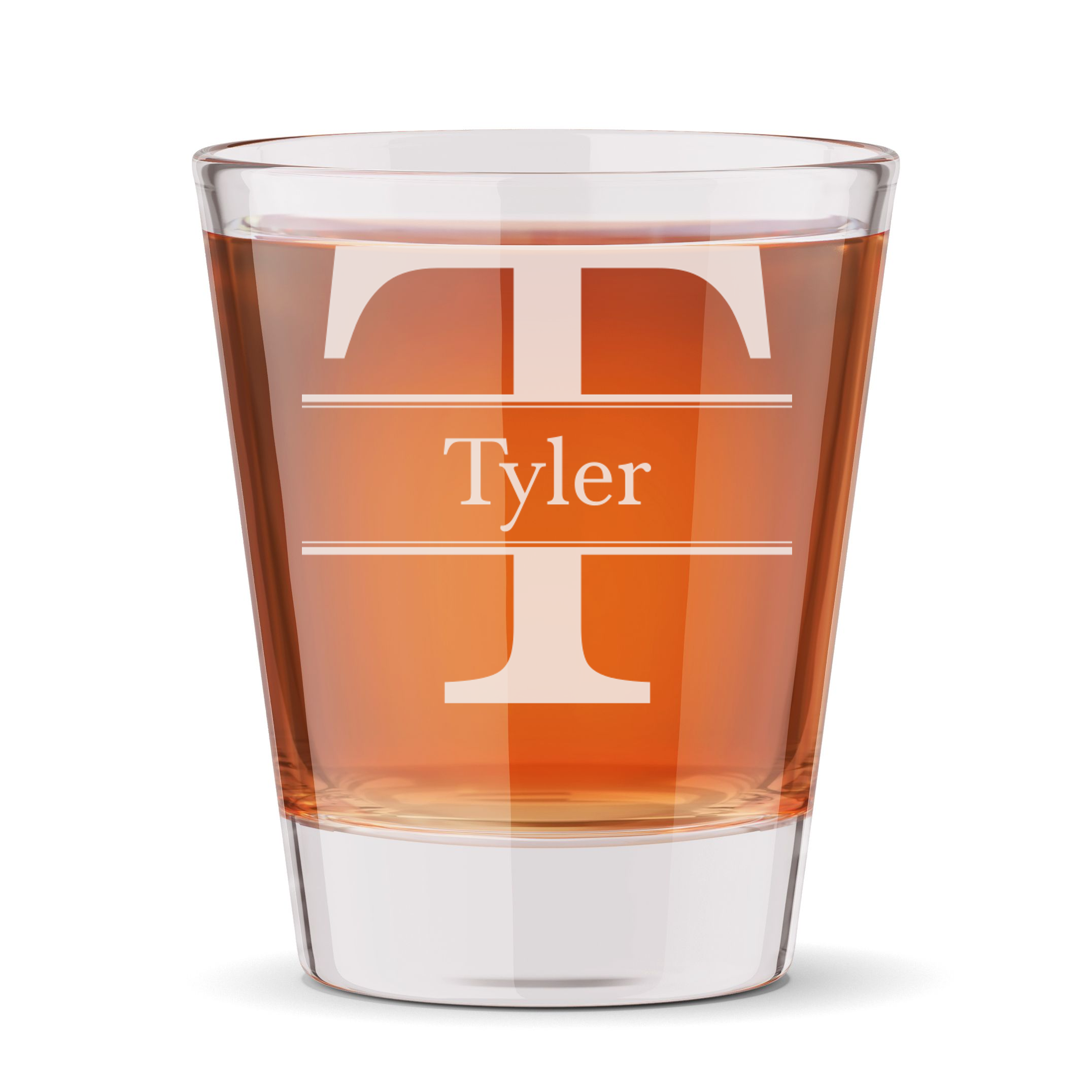Personalized 1 Letter Monogram Shot Glass Custom Engraved 1.5 oz Shot Glass