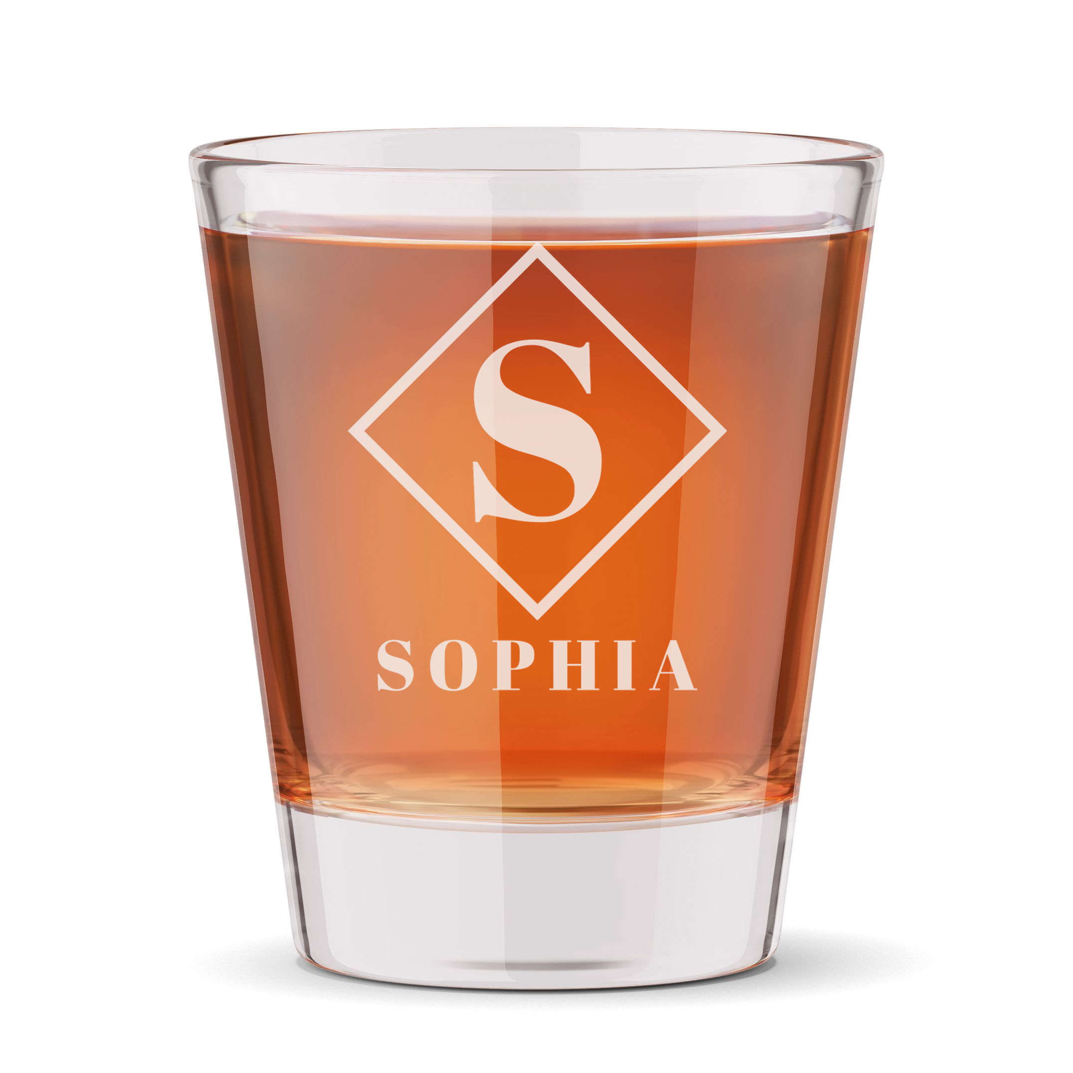 Personalized 1 Letter Monogram Shot Glass Custom Engraved 1.5 oz Shot Glass