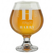 Personalized 1 Letter with Name Monogram Snifter Custom Engraved 9 oz Snifter Glass