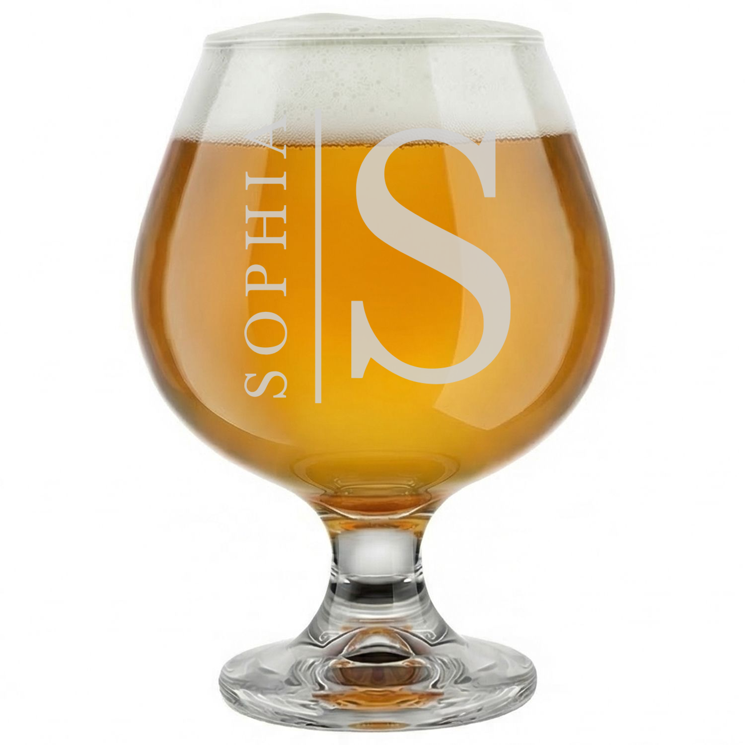 Personalized 1 Letter with Name Monogram Snifter Custom Engraved 9 oz Snifter Glass