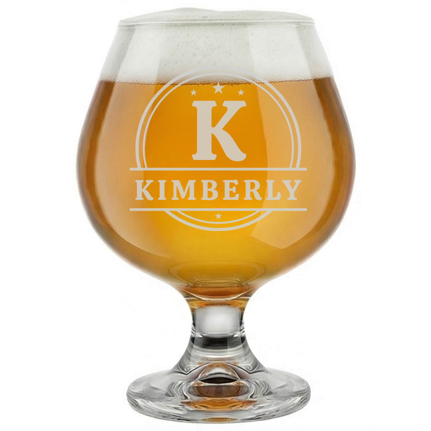 Personalized 1 Letter with Name Monogram Snifter Custom Engraved 9 oz Snifter Glass