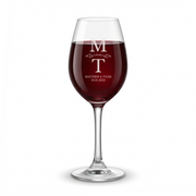 Personalized Wedding Themed Wine Glass Custom Engraved 13 oz Wine Glass