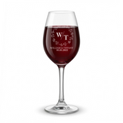 Personalized Wedding Themed Wine Glass with Names Custom Engraved 13 oz Wine Glass