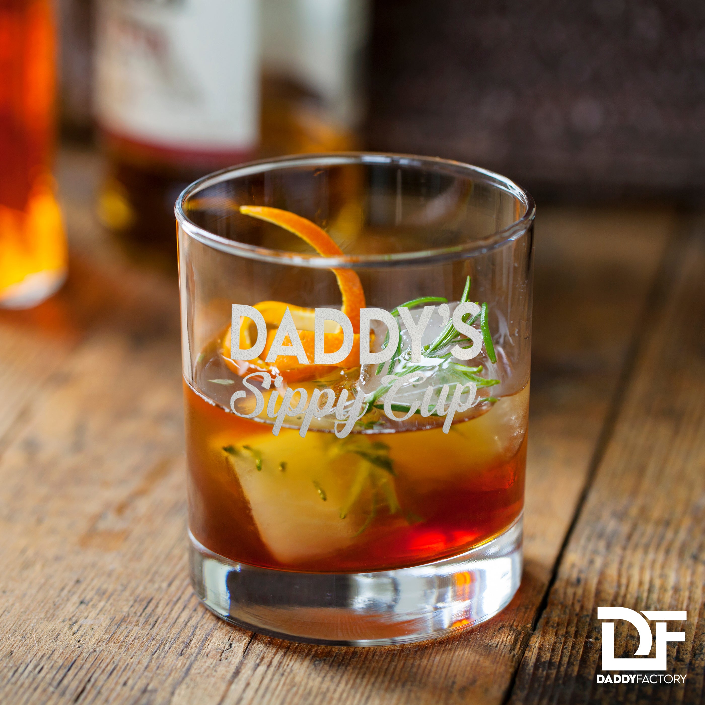 Daddy's Sippy Cup - Engraved Old Fashioned Glass