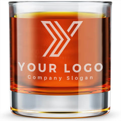 Custom Logo Engraved Whiskey Old Fashioned Glass - 11 oz