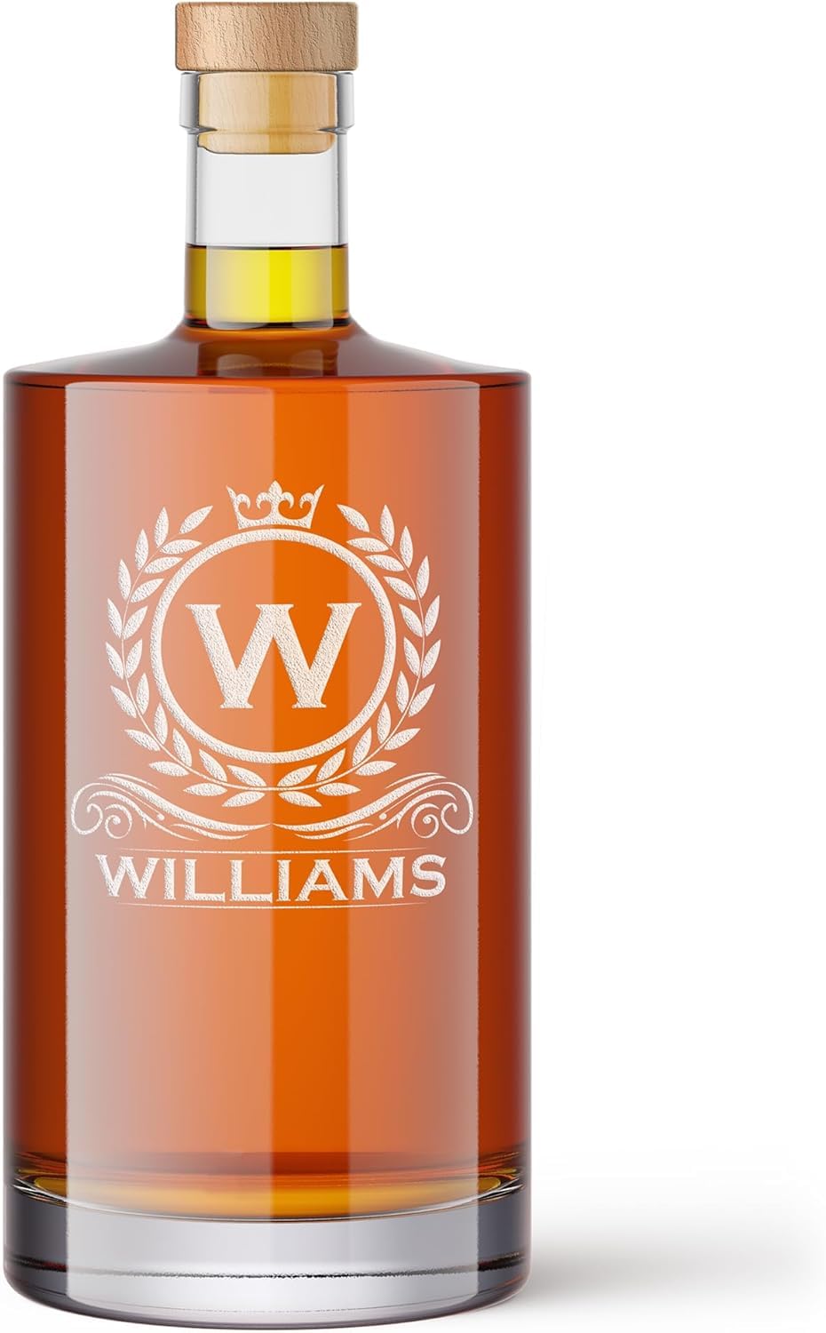 Personalized Whiskey Decanter Set, Custom Engraved Gift for Men, 25oz 750ml Liquor Decanter, Father's Day & Retirement Gifts